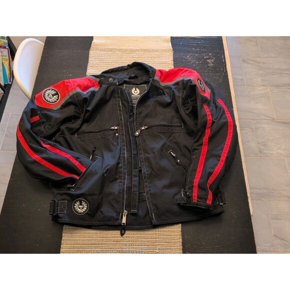 BELSTAFF Motorcycle Racing Jacket Mens Large Removable Elbow & Back Pads - Picture 1 of 16